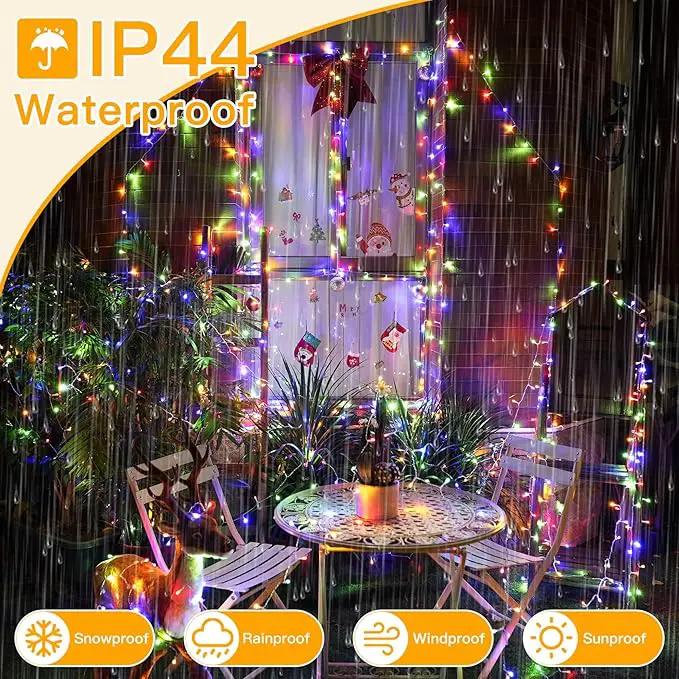 Ollny Christmas Lights Outdoor 200LED 60FT, Multicolor Connectable Plug in Fairy Light Indoor, 8 Modes Waterproof Timer Plug in LED String Lights for House Outside Bedroom Patio Balcony by GreenHaven Gardens