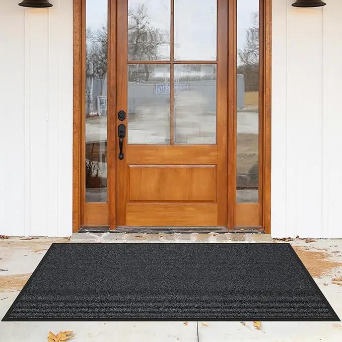 Front Door Mat, 72" x 48" Heavy Duty Indoor Outdoor Entrance Mat for Commercial Entryway, Welcome Durable Non-Slip Rubber Backing, Low-Profile for Entry, Gray by GreenHaven Gardens