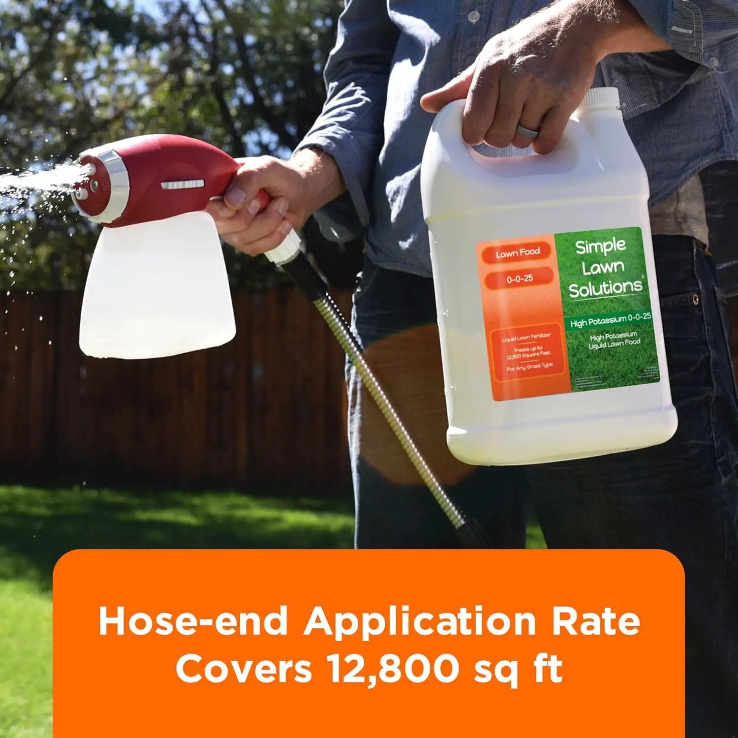 Simple Lawn Solutions - High Potassium Lawn Food Liquid Fertilizer 0-0-25 - Concentrated Spray - Turf Grass Vigor and Plant Hardiness - Summer and Fall - Any Grass Type (1 Gallon) by GreenHaven Gardens