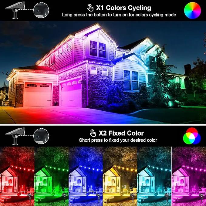 T-SUNUS Christmas Solar Spot Lights Color Outdoor, Solar Powered Halloween Landscape Spotlights IP65 Waterproof 2-in-1 Landscaping Wall Light for Flag Yard Garden Driveway Porch Walkway Pool Patio by GreenHaven Gardens