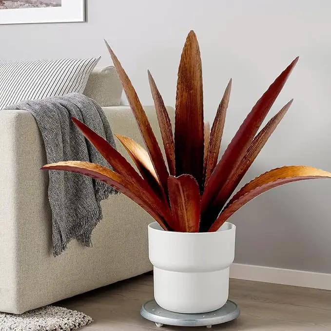 DIY Metal Agave Plant Art Yard Tequila Art Sculpture, Tequila Rustic Garden Sculpture Statue Outdoor Decor,Agave Metal Plants for Yard, Garden Lawn Ornaments (12 Leaves -Yellow) by GreenHaven Gardens