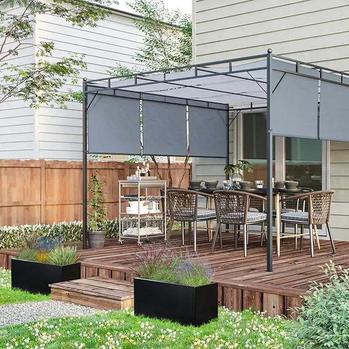 Galvanized Steel Metal Planter Rectangular Indoor Black Planter Box Large Outdoor Planters Steel 25" Lx 11" W x 13" H Commercial Residential for Patio, Deck, Garden by GreenHaven Gardens