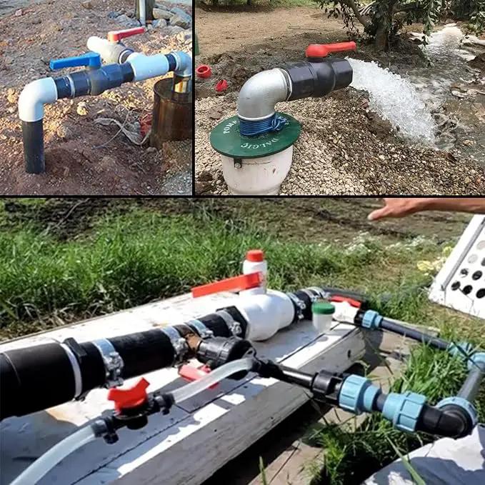 3Inch PVC Ball Valve Water Pipe Shut-off Valve Socket with Red T-Handle for Cold Water Supply lines, Irrigation Pipe fitting System(Socket x Socket), 3" PVC Water Shut-off Valves Fitting, SCH40 by GreenHaven Gardens