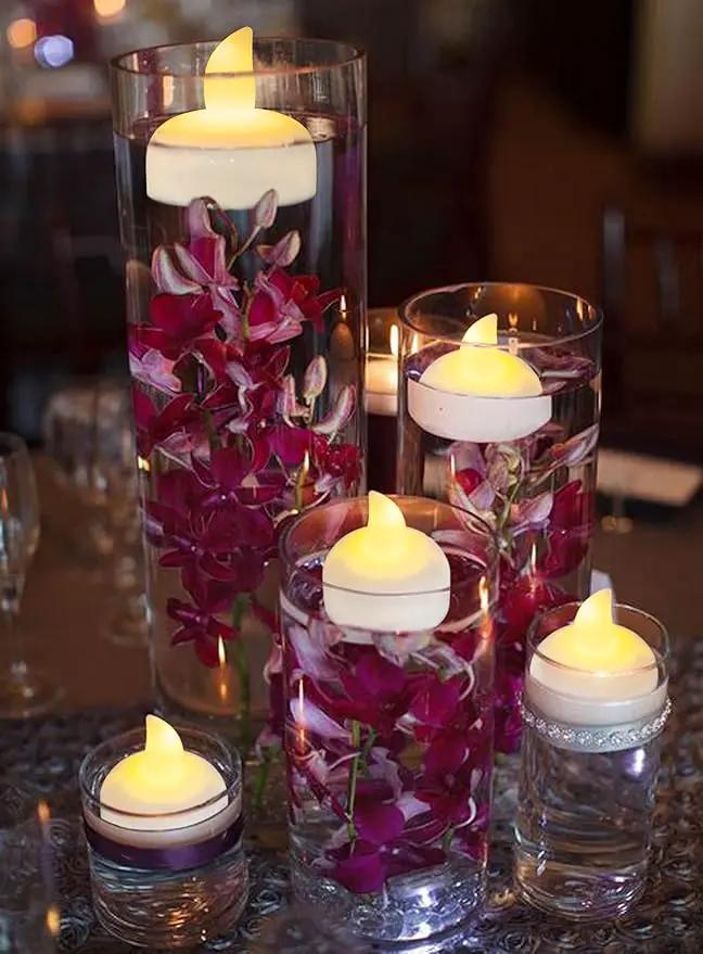 72 Pack Flameless Flickering Floating Tea Lights, Warm White Battery Operated Outdoor Waterproof Candles, LED Votive Tealight Candles Bulk for Wedding Centerpiece Vase Pond Halloween Decorations by GreenHaven Gardens