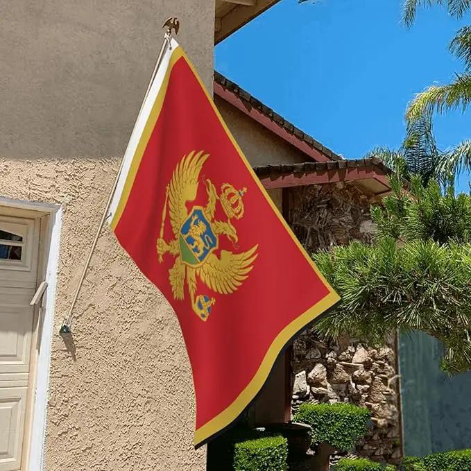 Montenegro Flag Garden Yard House 2x3 ft Flags Double Sided Print Banner Indoor Outdoor Party Home Decorations for Boat Dorm House Balcony by GreenHaven Gardens