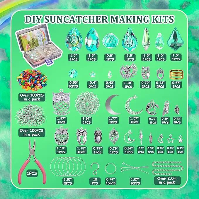 WASTROYAL 420 pcs DIY Sun Catchers Making Supplies Kit Art and Crafts for Adults Prism Hanging Decorative Suncatcher with Crystals Rainbow Maker for Indoor Windows Office Home Halloween Decor (Owl) by GreenHaven Gardens