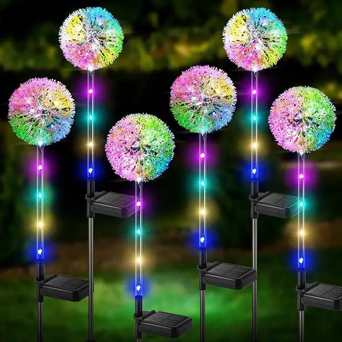 Outdoor Solar Lights, 6 Pack Solar Garden Lights with Bigger Dandelion Flowers, Waterproof Garden Decor Outdoor Solar Flower Lights for Yard, Patio, Pathway Decoration by GreenHaven Gardens