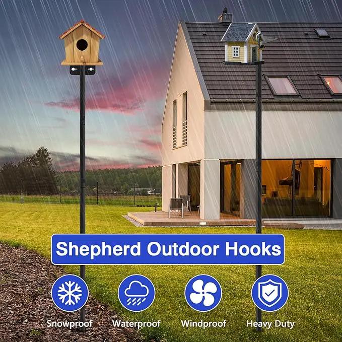 80 Inch Adjustable Bird Feeder Pole,Bird House Pole Suitable for Feeders & Birdhouse,Weather Station,Heavy-Duty Rustproof Design,Enhance Outdoor Decor & Birdwatching Experience by GreenHaven Gardens