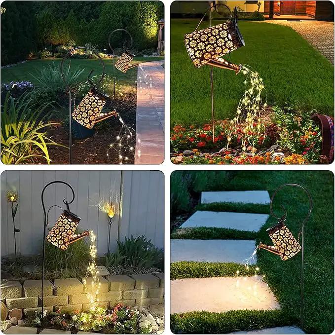 Solar Watering Can Lights Outdoor Waterproof, Retro Metal Hanging Lantern With String Lights, Garden Decor for Patio Porch Lawn Driveway Yards Backyard Pathway by GreenHaven Gardens