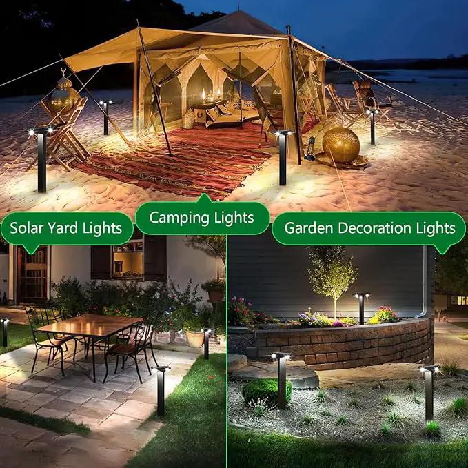 JSOT Bright Solar Pathway Lights for Outside, 10 Pack Solar Landscape Lighting for Outdoor Waterproof, Solar Outdoor Decorations Lamps for Yard, Garden, Patio, Sidewalks, Driveway. (Cool White) by GreenHaven Gardens