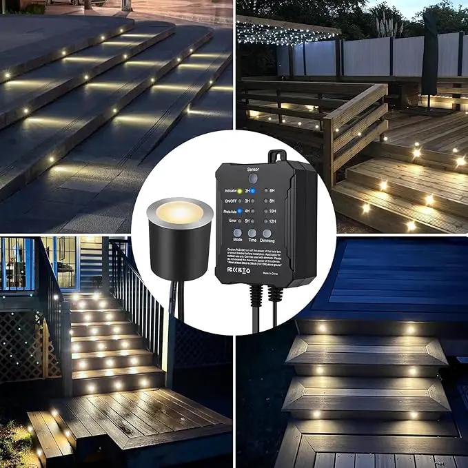 SMY Lighting Dimmable LED Deck Lights with Timer and Photocell Sensor and Protecting Shell φ32mm,20Pack Outdoor LED Smart Deck Lighting IP67 Waterproof for Garden,Yard Stair, Patio, Floor Decoration by GreenHaven Gardens