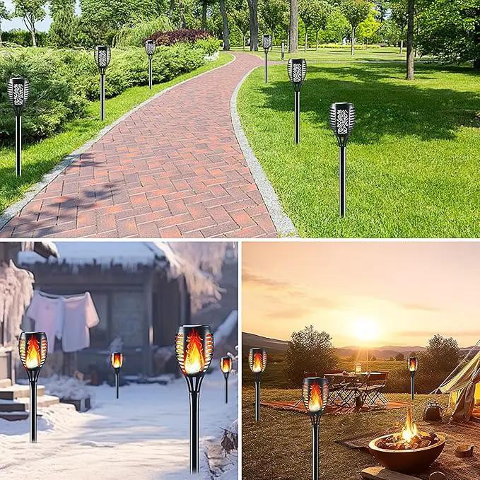 Solar Lights Outdoor, 12LED Tiki Solara Torch Light with Flickering Flame,IP65 Waterproof Mini Solar Torch Light for Outside Garden Patio Pathway Yard Decorations (8pcs) by GreenHaven Gardens