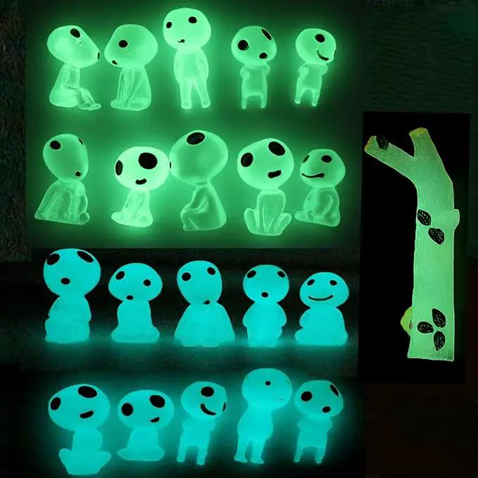 Fairy Garden Accessories Tree Elves Easter Egg Fillers Glow in Dark Basket Stuffers Garden Alien Decor Miniature for Micro Landscape Outdoor Status Patio Lawn Yard Kit by GreenHaven Gardens