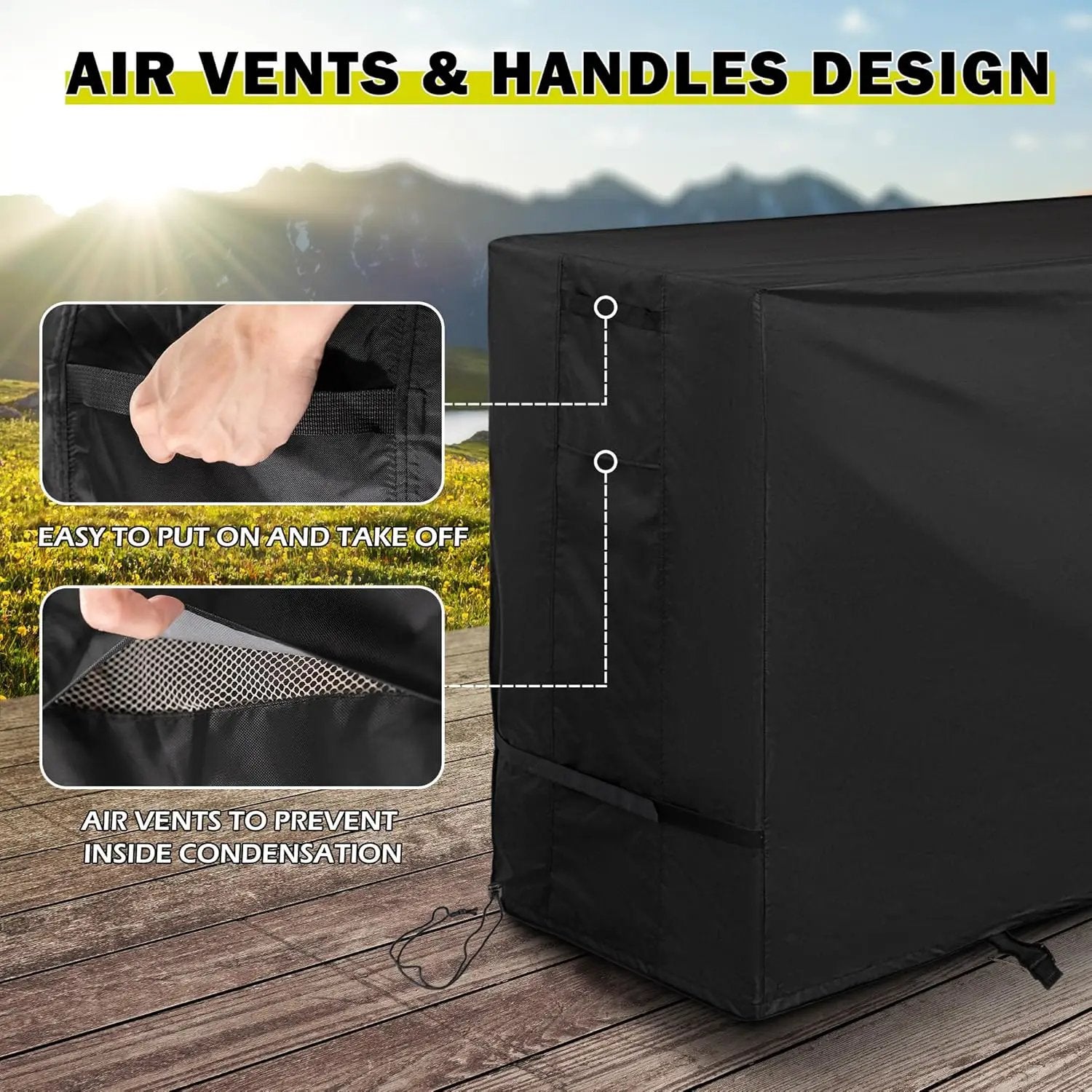 Griddle Cover for Member's Mark 4-Burner Outdoor Gas Grill, Flat Top Grill Cover for Member's Mark 36 Inch Outdoor Griddle-Waterproof Griddle Cover 72in by GreenHaven Gardens