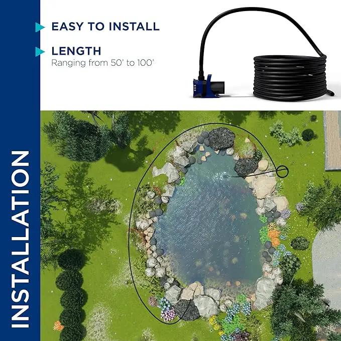 Alpine Corporation 100 Ft. PVC Tubing with 1" Inside Diameter for Ponds and Fountains, Black by GreenHaven Gardens