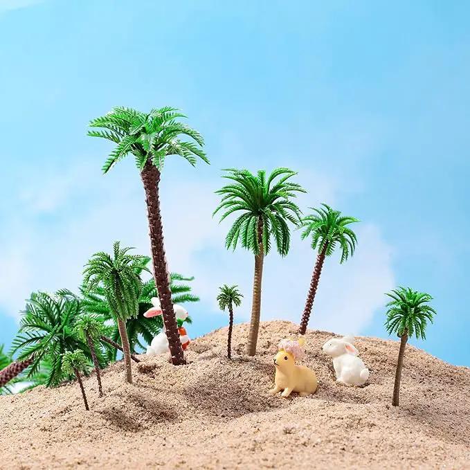 48 Pcs Plastic Model Tree Layout Rainforest Train Palm Tree Model Coconut Palms for Outdoor Garden Decoration by GreenHaven Gardens