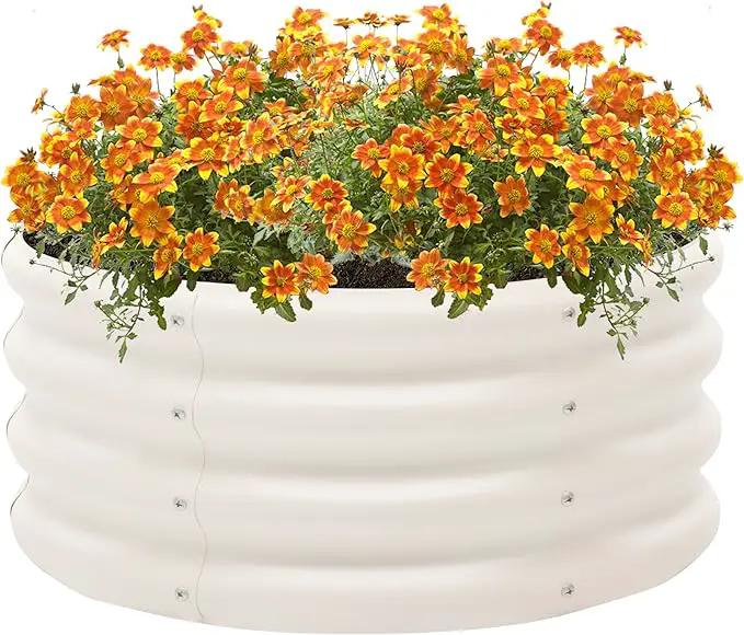 2-Pack 2x1ft Galvanized Raised Garden Bed, Outdoor Planter Bed, Metal Planter Box for Gardening and Planting by GreenHaven Gardens