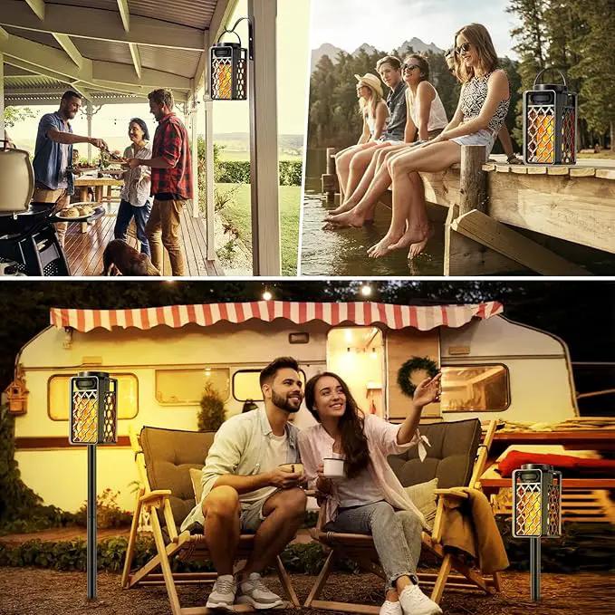 Outdoor Bluetooth Speaker,Wireless Bluetooth Speaker with Torch Light,IP65 Waterproof LED Flame Atmosphere Lantern Speaker for Party Garden Camping Patio Men Women Couples Dads Moms by GreenHaven Gardens
