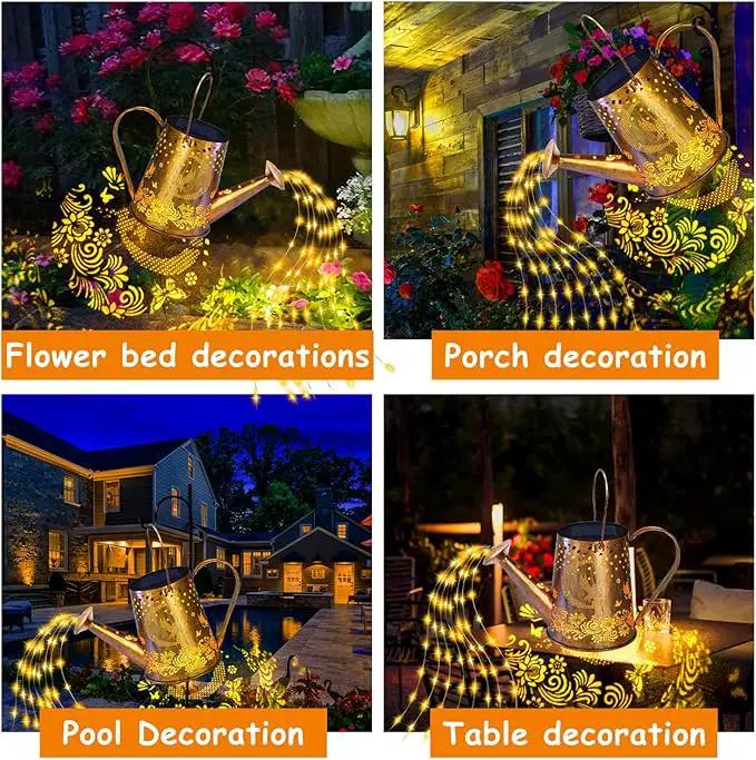 YJFWAL Solar Watering can with Lights, Unique Gifts for Mom Grandma Women Birthday, Waterproof Gardening Gifts Watering Can with Cascading Lights Outdoor Decor for Garden Patio Yard Pathway Backyard by GreenHaven Gardens