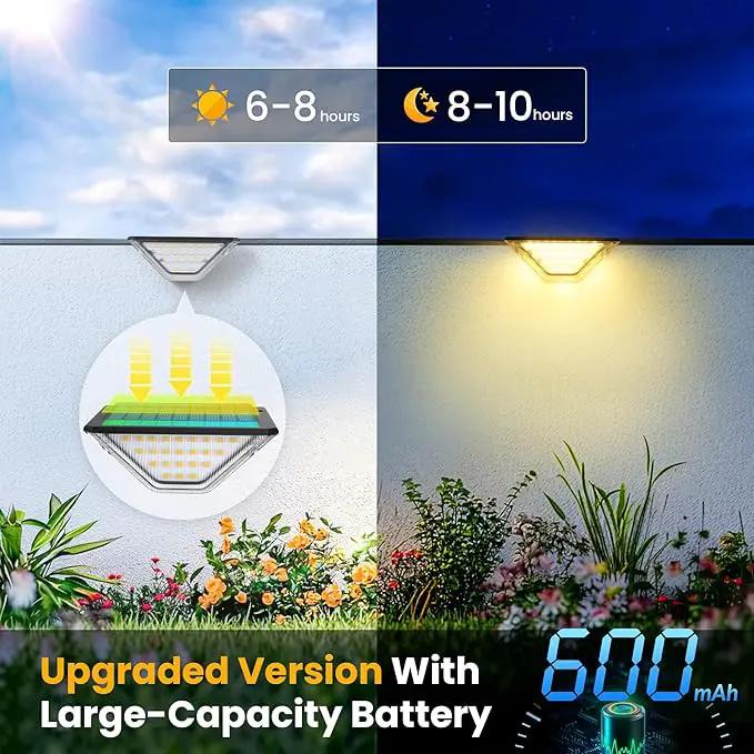 SOLPEX Solar Step Lights Outdoor,Solar Deck Lights for Outside,Two-Sided Stair Lights with 33 LEDs,Waterproof IP65 for Garden,Fence,Deck,Steps,Stair,Porch（10 Pack,Warm White） by GreenHaven Gardens