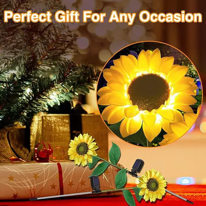 TYNLED Sunflower Solar Garden Lights, 4 Pack Outdoor Solar Powered Garden Stake Lights Waterproof Decoration Flower Landscape Lights for Garden Patio Pathway Backyard by GreenHaven Gardens