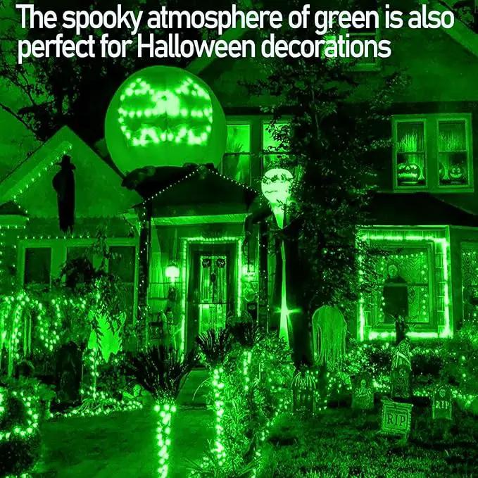 HISHINY Christmas Net Lights Outdoor, 5ftx5ft 100LED Green Wire, Connectable Bush Mesh Net Lights String for Christmas,St Patricks Party,Shrub,Yard,Tree (Green) by GreenHaven Gardens