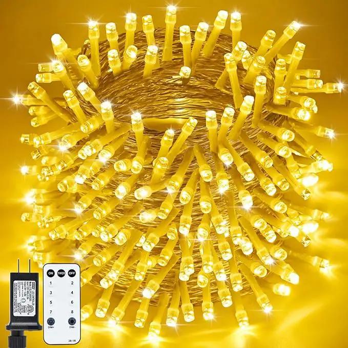 Christmas Lights Outdoor, 800LED 330FT Warm White String Lights, 8 Mode Plug in Waterproof Decor Twinkle Lights for Bedroom Xmas Thanksgiving Wedding Party Garden Yard Tree Decoration by GreenHaven Gardens