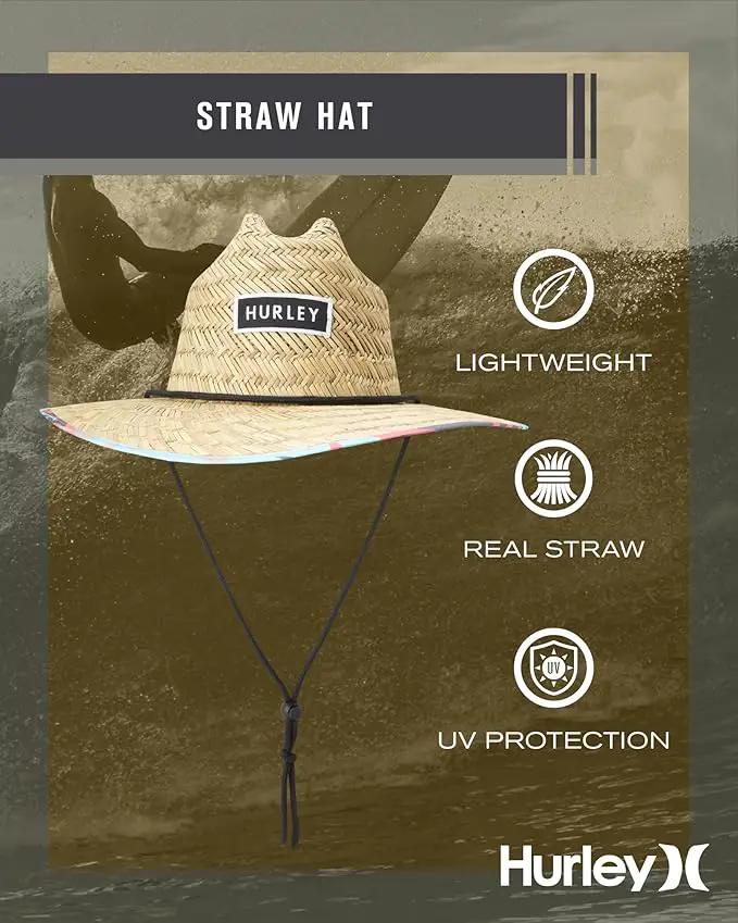 Hurley Men's Straw Hat - Bayside Lifeguard Straw Sun Hat by GreenHaven Gardens