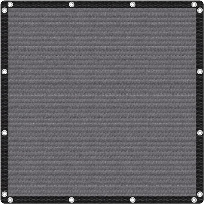 VICLLAX Shade Fabric Sun Shade Cloth with Every 2 FT Grommets for Patio Garden Pergola Cover Canopy 11x19 FT, Grey by GreenHaven Gardens