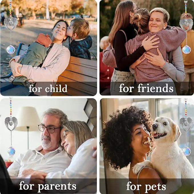 Memorial Gifts for Loss of Loved One Unique Sympathy Gifts Rainbow Sun Catcher Indoor Window Hanging Crystal Prism Grief Bereavement Gifts Ideas for Who Loss of Mom Dad (Silvery) by GreenHaven Gardens