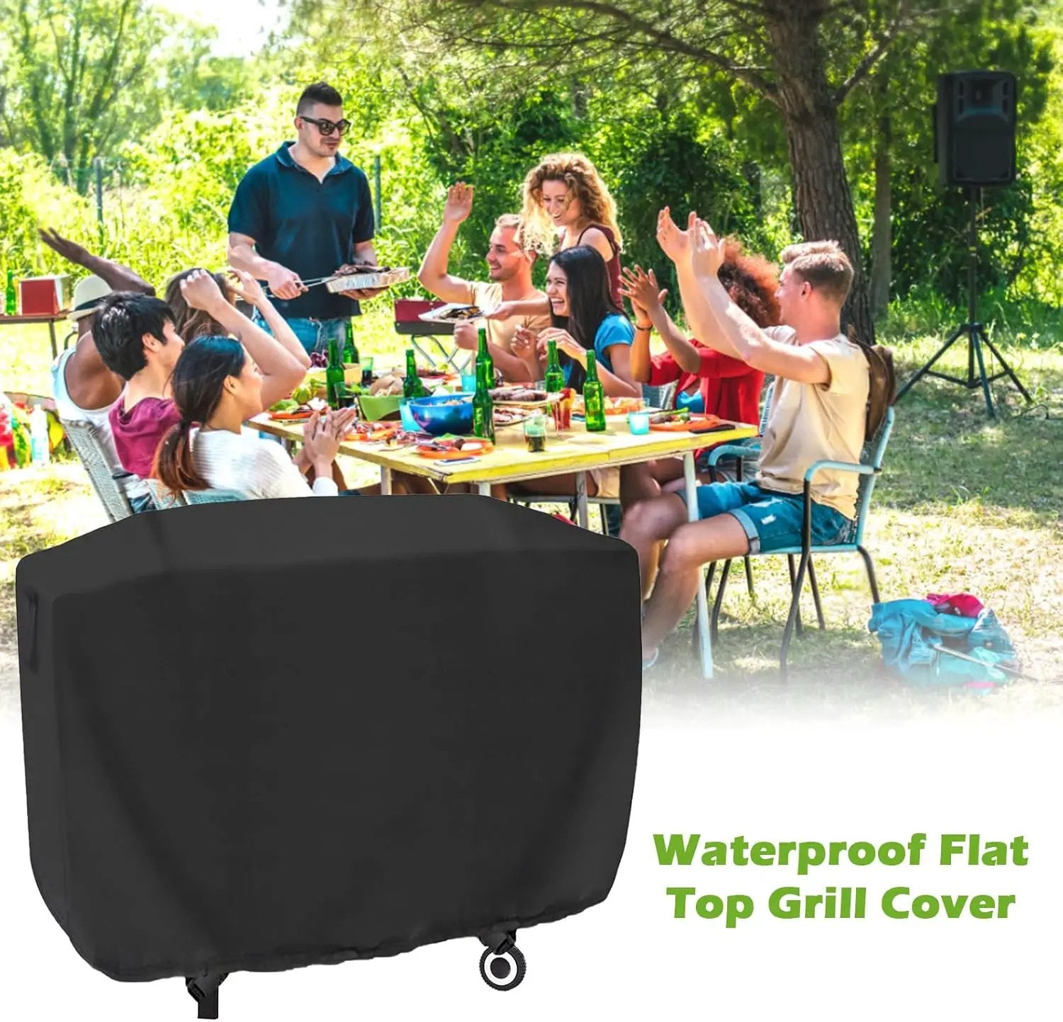 Flat Top Grill Cover Waterproof for 3-Burner Flat Top Gas Griddle Grill, Weatherproof Cover for Protecting Flat Iron Grill/Propane Griddle/Outdoor Barbecue Gril by GreenHaven Gardens