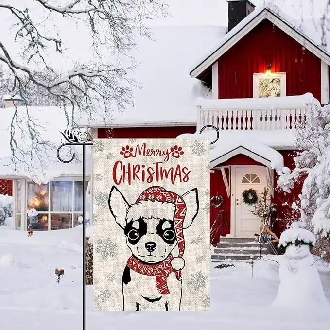 Seasonal Garden Flags Chihuahua Double Sided Flags Set of 11 Holiday Farmhouse Indoor Outdoor Yard Lawn Christmas Gifts Decorations 12.5x18 Inch by GreenHaven Gardens
