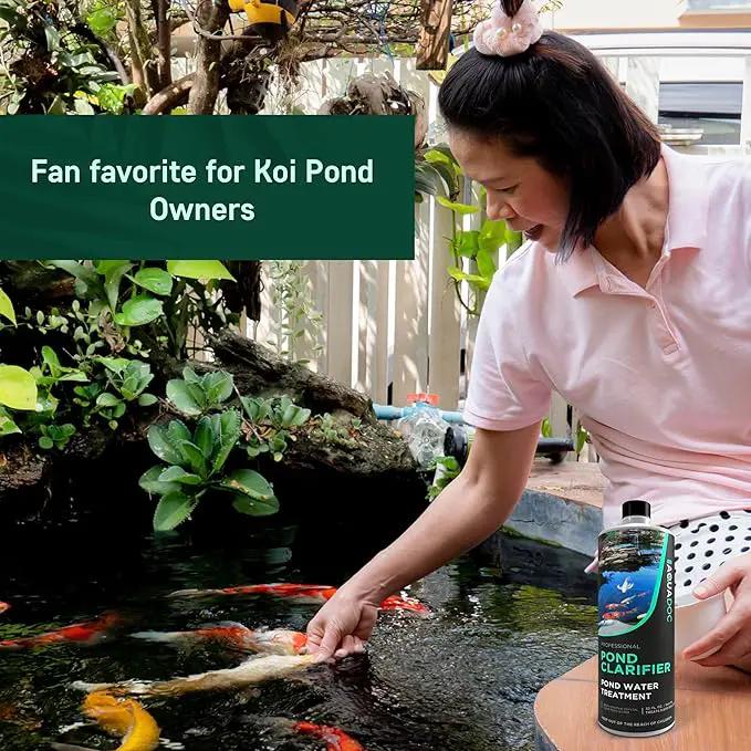 Pond Clarifier - Fish-Friendly Koi Pond Water Clarifier to Quickly Clear Murky Pond Water and Remove Pond Sludge with Natural Enzymes - Fish Pond Water Treatment - AquaDoc Pond Supplies by GreenHaven Gardens