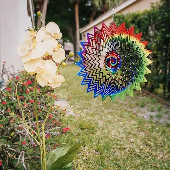 VP Home Celestial Planet Kinetic Wind Spinner for Yard and Garden Wind Spinner Outdoor Metal Large Hanging Plantary Decor 3D Garden Art Wind Sculpture Spinners Kinetic Art Garden Decorations by GreenHaven Gardens