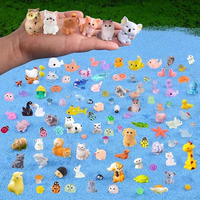 150 Pcs Mini Resin Animals Miniature Animal Figurines Tiny Resin Animals Mini Animals Small Animals Figures Bulk for Fairy Garden Décor Micro Landscape Ornaments Dollhouse Craft Accessories by GreenHaven Gardens