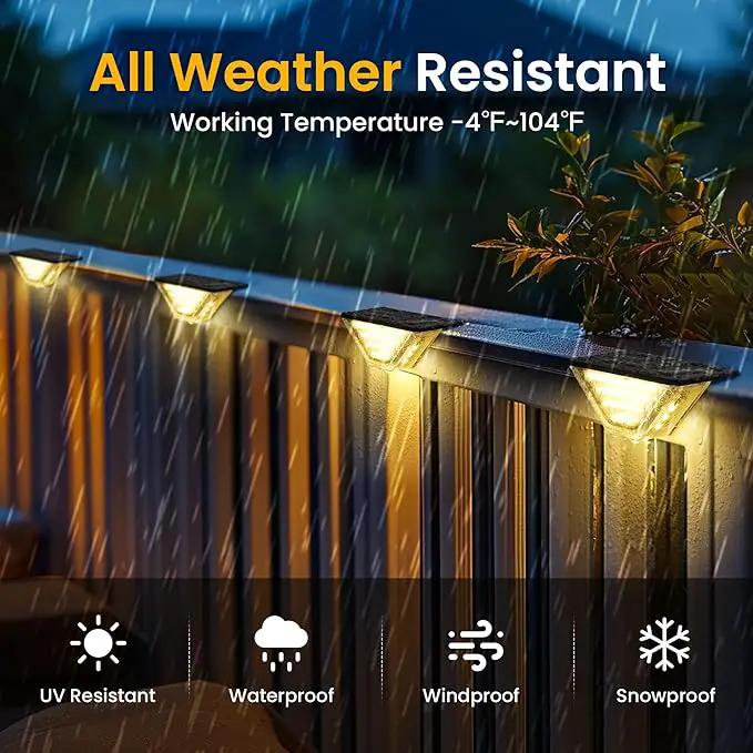 SOLPEX Solar Step Lights Outdoor,Solar Stair Lights for Outside,Two-Sided Step Lights with 33 LEDs,Waterproof IP65 for Garden,Fence,Deck,Steps,Stair,Porch（6 Pack,Warm White） by GreenHaven Gardens