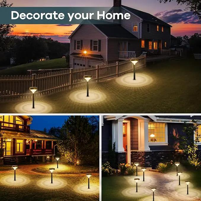 Linkind Solar Pathway Lights 8 Pack, Solar Lights Outdoor, Warm White Solar Path Lights Waterproof, Solar Lights for Walkway Yard Landscape Garden by GreenHaven Gardens