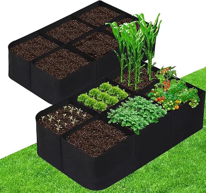 CJGQ Fabric Raised Garden Bed 4x2x1ft Garden Grow Bed Bags for Growing Herbs, Flowers and Vegetables 55 Gallon(2PACK)… by GreenHaven Gardens