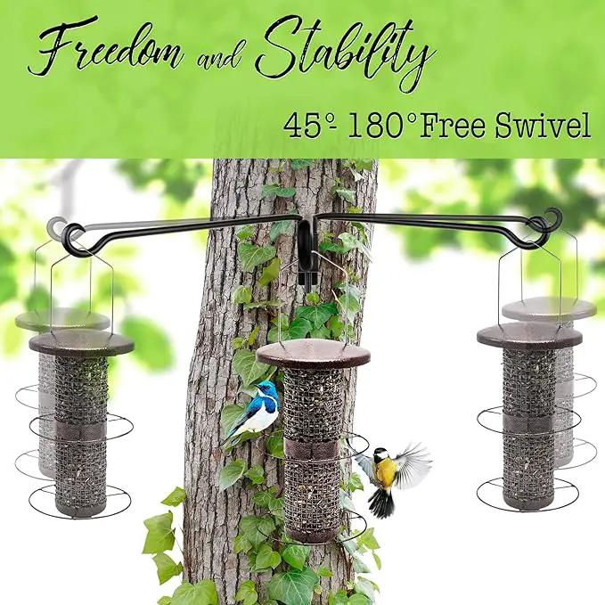 Qiang Ni Swivel Plant Hanger Bracket: Bird Feeder Hanger for Outdoor Wall Mount (16 - B, 16 Inch) by GreenHaven Gardens