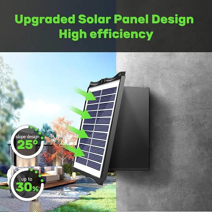 2LED Solar Wall Lights, Up and Down Lighting Solar Outdoor Light Waterproof IP65, 6500K/3000K Solar Fence Light Solar Powered Light for Yard Garden Garage Christmas Decorations (4 Pack) by GreenHaven Gardens
