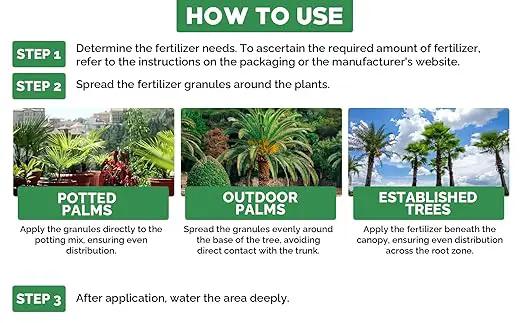 8-4-8 Professional Palm Tree Fertilizer Plant Food; for Indoor Potted Plants and Outdoor Landscape Palm Trees; Quick-Release Nitrogen Fertilizer and Continuous Feeding (1/2 Quart) by GreenHaven Gardens