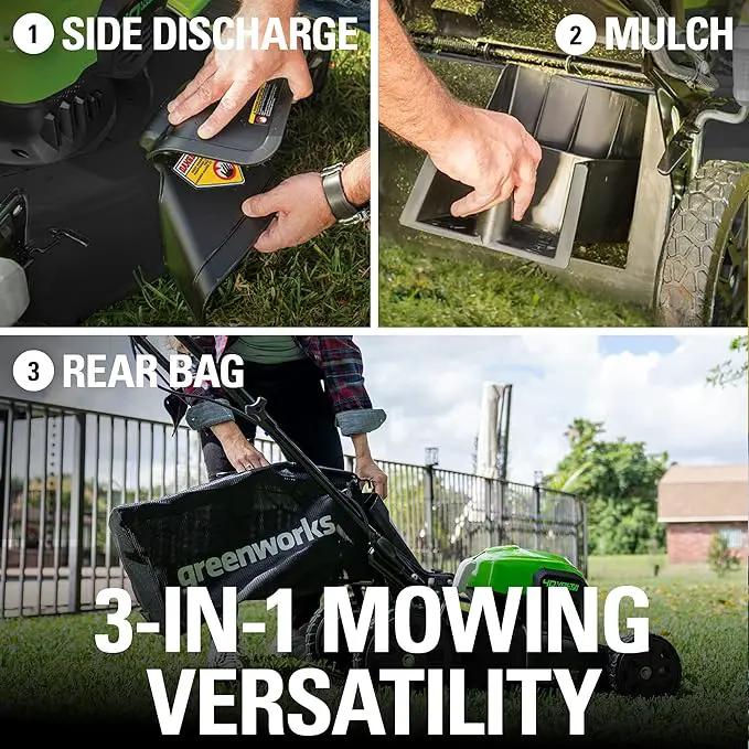 Greenworks 40V 21" Brushless Cordless (Self-Propelled) Lawn Mower (75+ Compatible Tools), 5.0Ah Battery and Charger Included by GreenHaven Gardens