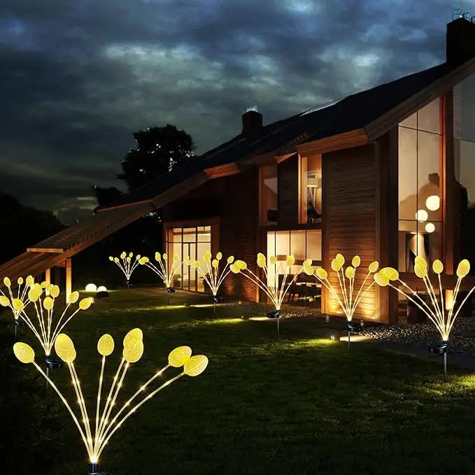 WBao Solar Easter Decorations Outdoor, 4 Packs Easter Egg Pathway Lights with Stainless Steel Stakes, 2 Modes, Waterproof, Growing Stem Easter Egg Lights for Garden Patio Yard Easter Décor, WarmWhite by GreenHaven Gardens