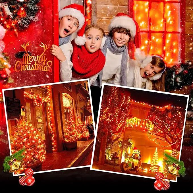 JMEXSUSS 500 LED Orange Christmas Lights Outdoor, 173ft Thanksgiving String Lights Plug in, Waterproof 8 Modes Orange String Lights for Party House Tree Fall Thanksgiving Decorations by GreenHaven Gardens
