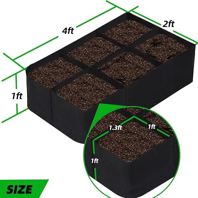 CJGQ Fabric Raised Garden Bed 4x2x1ft Garden Grow Bed Bags for Growing Herbs, Flowers and Vegetables 55 Gallon(2PACK)… by GreenHaven Gardens