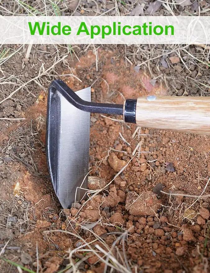 TOYPOPOR Japanese Weeding Sickle Hoe, Gardening Tools, Weed Remover, Hand Weed Cutter, Kama Twisted Scythe with High Carbon Steel Blade for Cutting Grass, Soil loosening, harvesting, Digging by GreenHaven Gardens
