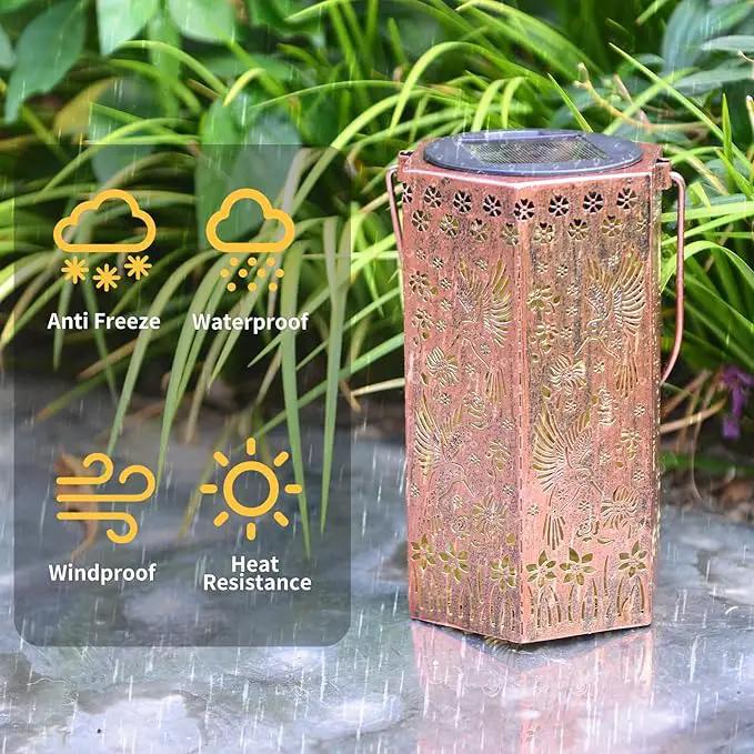 Outdoor Solar Lanterns Cardinal Bird Gift for Women/Mom/Grandma/Sister,Solar Lanterns Outdoor Waterproof Butterfly, Garden Decor,Christmas,Mother's Day,Thanksgiving Gifts,Solar Decoration for Yard by GreenHaven Gardens