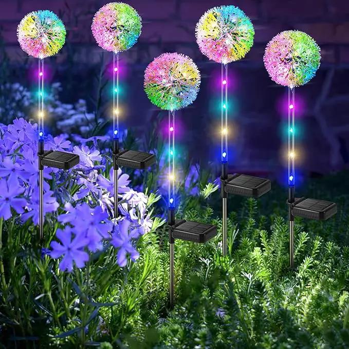 Outdoor Solar Lights, 6 Pack Solar Garden Lights with Bigger Dandelion Flowers, Waterproof Garden Decor Outdoor Solar Flower Lights for Yard, Patio, Pathway Decoration by GreenHaven Gardens