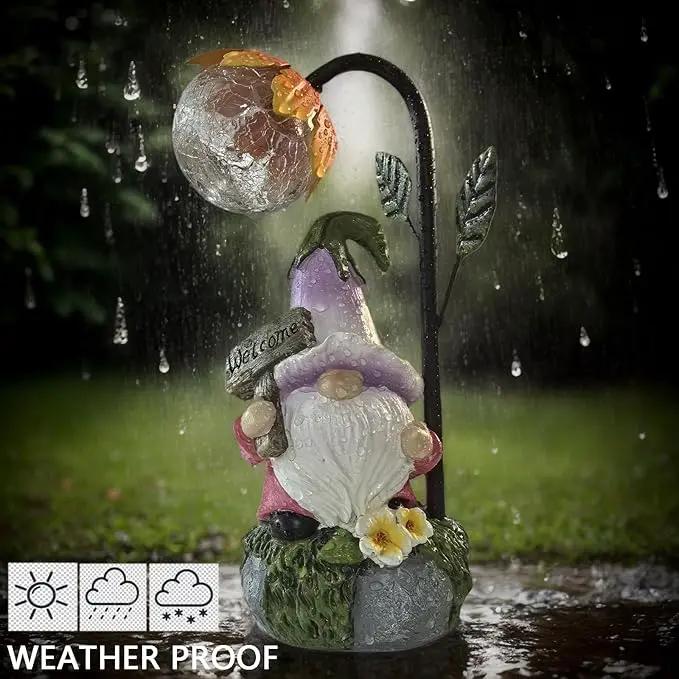 Garden Gnomes Outdoor Statue with Solar Lights Welcome Gnome Home Garden Decor Mom Gifts for Yard Patio Home Garden by GreenHaven Gardens