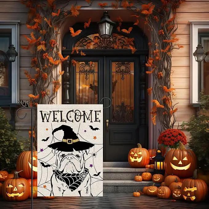 Seasonal Garden Flags English Bulldog Dog Double Sided Flags Set of 11 Holiday Farmhouse Indoor Outdoor Yard Lawn Christmas Gifts Decorations 12.5x18 Inch by GreenHaven Gardens
